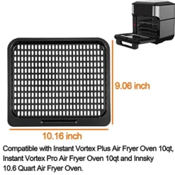 Ing Tray For Instant Vortex Plus 10 Quart Air Fryer,3 Pcs Replacement Cooking Trays For Innsky 10.6 Quart Air Fryer Oven,Nonstic Cooking Rack,Air Fryer Replacement Parts And Accessories