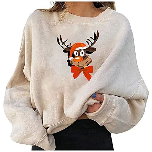 VODMXYGG Womens Winter Long Sleeve Pullover Fashion O-Neck Christmas Printed Blouse Casual Basic Sweatshirt Tops 1 VODMXYGG Womens Winter Long Sleeve Pullover Fashion O-Neck Christmas Printed Blouse Casual Basic Sweatshirt Tops
