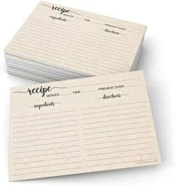 Recipe Cards 4x6 Tan Simple Script, 50-Pack, Made In USA, Double-Sided Thick Cardstock, Cute Vintage Rustic Kraft Look For Bridal Shower Wedding Housewarming Gift -Kitchen Island Sale 51DojbDBaaL. AC