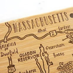 Destination Massachusetts State Shaped Serving And Cutting Board, Includes Hang Tie For Wall Display -Kitchen Island Sale 51Dw5ZgaUZL