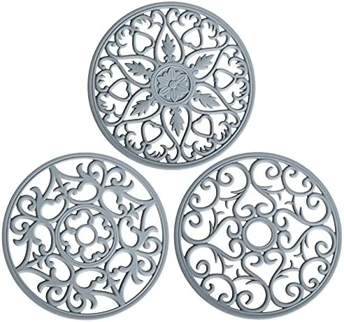 Silicone Trivets Hot Dishes, Pots & Pans, Hot Pads Kitchen Quartz Countertops, Pot Holders Trivet Mat, Non-Stick Heat Resistant Mats Counter & Table, Teal Kitchen Decor Accessories Set 3 9 Silicone Trivets Hot Dishes, Pots & Pans, Hot Pads Kitchen Quartz Countertops, Pot Holders Trivet Mat, Non-Stick Heat Resistant Mats Counter & Table, Teal Kitchen Decor Accessories Set 3 - Image 9