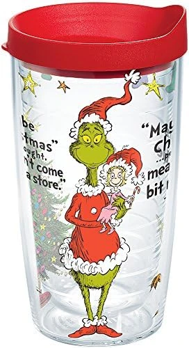 Tervis Dr. Seuss Grinch Christmas Quote Made In USA Double Walled Insulated Tumbler Cup Keeps Drinks Cold & Hot, 24oz, Classic 4 Tervis Dr. Seuss Grinch Christmas Quote Made In USA Double Walled Insulated Tumbler Cup Keeps Drinks Cold & Hot, 24oz, Classic - Image 4