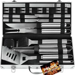 26PCS Grill Accessories For Outdoor Grill Utensils Set Stainless Steel BBQ Tools Grilling Tools Set For Father's Day Birthday Presents, Barbecue Accessories Kit Ideal Grilling Gifts For Men Dad 17 26PCS Grill Accessories For Outdoor Grill Utensils Set Stainless Steel BBQ Tools Grilling Tools Set For Father's Day Birthday Presents, Barbecue Accessories Kit Ideal Grilling Gifts For Men Dad -Kitchen Island Sale 51Eh4GYeM1L. AC