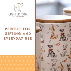 Eramic Kitchen Canisters – Airtight Canister Sets For The Kitchen - Storage Jar Set Of 3 - Sugar Coffee Tea Canister Set - Dog Themed - Decorative For Countertop - Dog Lover Gifts For Men Women -Kitchen Island Sale 51EpBhykkkL