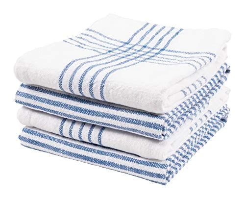 Set Of 4 Monaco Relaxed Casual Slubbed Kitchen Towel | 100% Cotton Dish Towel, 18 X 28 Inches | Soft And Absorbent Farmhouse Kitchen Towel | Set Of 4 (Blue) 1 Set Of 4 Monaco Relaxed Casual Slubbed Kitchen Towel | 100% Cotton Dish Towel, 18 X 28 Inches | Soft And Absorbent Farmhouse Kitchen Towel | Set Of 4 (Blue)