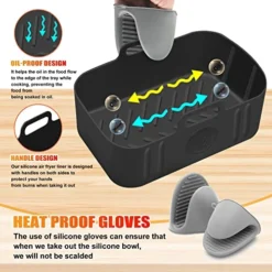 2 Packs Air Fryer Silicone Pot For Ninja Foodi Dual DZ201 DZ401, Food Grade Reusable Non Stick Replacement Silicone Air Fryer Liner Basket Bowl Accessories For Ninja 8 QT Air Fryer, Dishwasher Safe 17 2 Packs Air Fryer Silicone Pot For Ninja Foodi Dual DZ201 DZ401, Food Grade Reusable Non Stick Replacement Silicone Air Fryer Liner Basket Bowl Accessories For Ninja 8 QT Air Fryer, Dishwasher Safe -Kitchen Island Sale 51F1R01SvrL