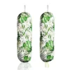 TOGETRUE Plastic Bag Holder, Wall Mount Plastic Bag Organizer Dispenser, Heavy Duty Grocery Bag Storage Holder, Hanging Shopping Bag Holder For Home Kitchen Camper (Green Leaves 2 Pcs)