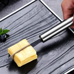 Wide Butter Spreader Knife Set 4-Piece Stainless Steel Cheese Knife Serrated Edge Sandwich Condiment Jam Bread Cream Knives 7.8-inch -Kitchen Island Sale 51FLinNV39L