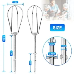 （2PACK）W10490648 Hand Mixer Turbo Beater By AMI PARTS Replaces KHM2B, W10490648, KHM5, AP5644233, W10240913, AP5644233, PS4082859 -Kitchen Island Sale 51FOZiy79ZS
