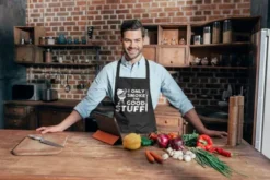 100% Cotton, Black Funny Aprons For Men, Dad, Husband - Birthday, Father’s Day Grilling Gifts For Papa, Husband. -Kitchen Island Sale 51FUjdrvNVL