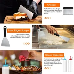 Blackstone Griddle Accessories Kit, 14pcs Flat Top Grill Accessories Set For Blackstone And Camp Chef, Enlarged Spatulas, Basting Cover, Scraper, Tongs, Grill Spatula Kit For Outdoor BBQ -Kitchen Island Sale 51FYJYoXZiL
