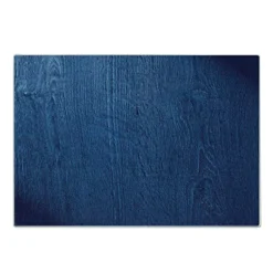Navy Blue Cutting Board, Photo Of Oak Wood Texture Rustic Nature Inspired In Vintage Style Print, Decorative Tempered Glass Cutting And Serving Board, Large Size, Blue