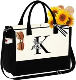 YOOLIFE Initial Canvas Beach Tote Bag With Zipper Pockets Adjustable Strap Tote Bag Mothers Day Birthday Gifts For Women Her 28 YOOLIFE Initial Canvas Beach Tote Bag With Zipper Pockets Adjustable Strap Tote Bag Mothers Day Birthday Gifts For Women Her -Kitchen Island Sale 51FlVCKklEL. AC
