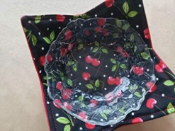 Cherries Polka Dot Microwave Bowl Cozy Vintage Inspired Reversible Microwave Potholder Retro Bowl Buddy Black Red Kitchen Linens 50s Diner Handmade Housewarming Hostess Teacher Gifts Under 10 -Kitchen Island Sale 51GAcA5fUjL