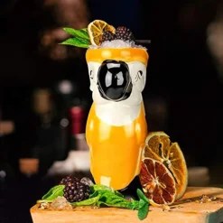 Tiki Mugs Cocktail Set Of 4 - Large Ceramic Hawaiian Party Mugs Drinkware, Cute Exotic Cocktail Glasses, Tiki Bar Professional Hawaiian Party Barware, TKSET0001 -Kitchen Island Sale 51GCsEkcesL