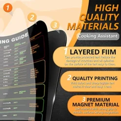 2 Pack Air Fryer Magnetic Cheat Sheet Set,Air Fryer Accessories Cook Times Sheet For Kitchen,Fryer Sheet Quick Reference Guide,Air Fryer & BBQ Smoker Accessories With Cook Time Recipe Card. -Kitchen Island Sale 51GGIhCpqXL