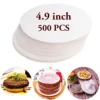 Wax Patty Paper Sheets For 5 Inches Burger Press - 500 Pcs Round Hamburger Patty Paper To Separate Frozen Pressed Patties - Circle Burger Paper For Easy Release From Patty Maker Mold
