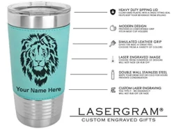 20oz Vacuum Insulated Tumbler Mug, EMT Emergency Medical Technician, Personalized Engraving Included (Faux Leather, Teal) -Kitchen Island Sale 51GcvCMaKhL