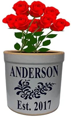2 Gallon Personalized Stoneware Crock - Wedding Tulip -Kitchen Island Sale 51GfwlRGkuL