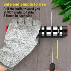 Knife Sharpener Knife Sharpening Stone Stainless Steel 3 Stage Sharpening Tool With Anti-slip Base Kitchen Supplies -Kitchen Island Sale 51H2FCtQozL