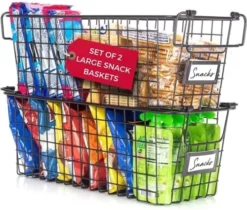 XXL Wire Baskets For Storage Pantry Baskets, Set Of 2 Wire Storage Baskets, Wire Baskets For Organizing, Large Wire Basket, Kitchen Organization Baskets, Metal Basket For Storage - XXL - Bronze 16 XXL Wire Baskets For Storage Pantry Baskets, Set Of 2 Wire Storage Baskets, Wire Baskets For Organizing, Large Wire Basket, Kitchen Organization Baskets, Metal Basket For Storage - XXL - Bronze -Kitchen Island Sale 51HVEka3dL. AC