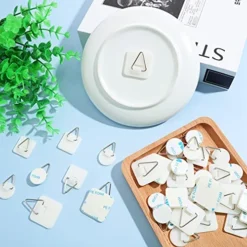 40 Pieces Invisible Adhesive Plate Hanger Round Vertical Plate Holder Self-Adhesive Wall Plate Hanger Self-Adhesive Wall Dishes Hook Rubber Plate Wall Hanger For Bathroom Kitchen Department Office -Kitchen Island Sale 51I00FVhTHL