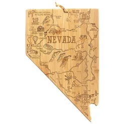 Destination Nevada State Shaped Serving And Cutting Board, Includes Hang Tie For Wall Display