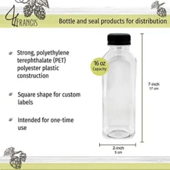Small Plastic Juice Bottles With Caps In Black - 35pk 16oz Water Containers Empty Plastic Bottles With Lids For Juicing And Smoothies 8 Small Plastic Juice Bottles With Caps In Black - 35pk 16oz Water Containers Empty Plastic Bottles With Lids For Juicing And Smoothies -Kitchen Island Sale 51I4YIEakzL