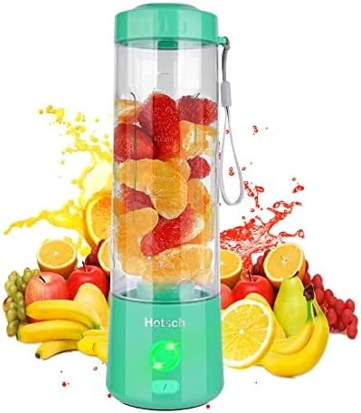 Portable Blender USB Rechargeable, Hotsch Personal Size Blender For Shakes And Smoothies, Strong Cutting Power With Six Blades, 20Oz Juicer Cup For Sports, Travel And Outdoors (Green) 7 Portable Blender USB Rechargeable, Hotsch Personal Size Blender For Shakes And Smoothies, Strong Cutting Power With Six Blades, 20Oz Juicer Cup For Sports, Travel And Outdoors (Green) - Image 7