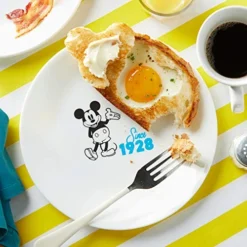 Vitrelle 8-Piece Salad Plate Set, Triple Layer Glass And Chip Resistant, Lightweight Round Plates And Bowls Set, Disney's Mickey Mouse - The True Original -Kitchen Island Sale 51IDHuLPdXL