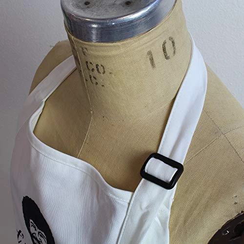 Bob Ross Apron | Perfect For Women, Men, And Kids | Features Paint Brush Pockets | White Canvas 100% Cotton Material | Great For Painting And Cooking | Unique Gift For Art Enthusiasts | Comfortable 4 Bob Ross Apron | Perfect For Women, Men, And Kids | Features Paint Brush Pockets | White Canvas 100% Cotton Material | Great For Painting And Cooking | Unique Gift For Art Enthusiasts | Comfortable - Image 4
