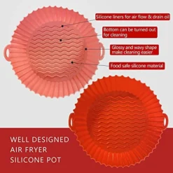 G3 Kitchenware 2-Pack Air Fryer Silicone Liners | Non-Stick Reusable Silicone Air Fryer Liners| Air Fryer Silicone Pot Baking Tray Basket| 8.5 Inch, 5QT – 8QT (Pink&Red) 12 G3 Kitchenware 2-Pack Air Fryer Silicone Liners | Non-Stick Reusable Silicone Air Fryer Liners| Air Fryer Silicone Pot Baking Tray Basket| 8.5 Inch, 5QT – 8QT (Pink&Red) -Kitchen Island Sale 51IWO8V9nuL