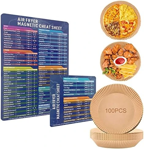 Ir Fryer Magnetic Cheat Sheet Set With Parchment Paper 100PCS,Air Fryer Cook Times,Magnet Sheet Quick Reference Guide, Air Fryer Accessories For Cooking And Frying 7 Ir Fryer Magnetic Cheat Sheet Set With Parchment Paper 100PCS,Air Fryer Cook Times,Magnet Sheet Quick Reference Guide, Air Fryer Accessories For Cooking And Frying - Image 7