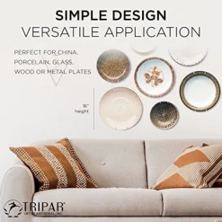 13-16-Inch White Plate Wire Wall Super Plate Hanger