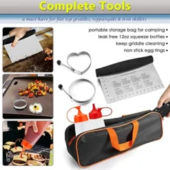 Griddle Accessories Kit Of 14, HaSteeL Stainless Steel Griddle Tools Set With Carrying Bag, Heavy Duty Metal Spatulas, Melting Domes, Scraper For Teppanyaki Flat Top BBQ Outdoor, Dishwasher Safe 6 Griddle Accessories Kit Of 14, HaSteeL Stainless Steel Griddle Tools Set With Carrying Bag, Heavy Duty Metal Spatulas, Melting Domes, Scraper For Teppanyaki Flat Top BBQ Outdoor, Dishwasher Safe -Kitchen Island Sale 51IrSKMmEoL