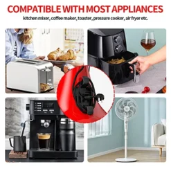 YBP Cord-Wrapper Kitchen-Appliances Tidy-Wrap Organizer - Upgraded Cord Holder The Paste Area Is Doubled, The Stickiness Is Stronger Glueable Cylindrical 4-Pack (white Black Rad Light Cyan, 4) -Kitchen Island Sale 51JvDuEqX6L