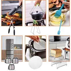 15 PCS 8 Inch XL Air Fryer Accessories, Deep Fryer Accessories With Recipe Cookbook Compatible With Growise Phillips Cozyna Fits All 4.2QT - 5.8QT Air Fryer 11 15 PCS 8 Inch XL Air Fryer Accessories, Deep Fryer Accessories With Recipe Cookbook Compatible With Growise Phillips Cozyna Fits All 4.2QT - 5.8QT Air Fryer -Kitchen Island Sale 51KGQ9v2qSL