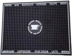 Premium Coffee Bar Mat - Non-Slip, Absorbent, And Multi-Purpose - Heavy Duty Commercial Grade Rubber - Perfect Spill Mat And Placemat For Countertop And Bar Area - Designed In USA - 18"x14" (Black) -Kitchen Island Sale 51KLvniOfuL. AC