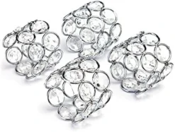 Set Of 8pcs Sparkly Napkin Rings Crystal Table Dinner Napkin Holders For Wedding Centerpieces Party Special Occasions Festival Decoration -Kitchen Island Sale 51KWrUP7mL. AC