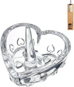 Well-Crafted Crystal Glass Wedding Ring Holder -Kitchen Island Sale 51KntbNbmHL. AC