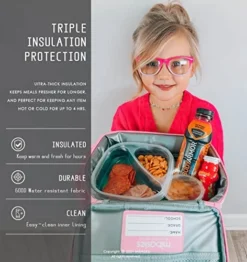 Mibasies Girls Lunch Bag For Kids Rainbow Insulated Box With External Bottle Holder -Kitchen Island Sale 51KsxosN3RL