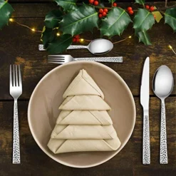 Hammered Silverware Set, E-far 40-Piece Stainless Steel Square Flatware Set For 8, Metal Tableware Cutlery Set Includes Dinner Knives/Forks/Spoons, Modern Design & Mirror Polished - Dishwasher Safe 12 Hammered Silverware Set, E-far 40-Piece Stainless Steel Square Flatware Set For 8, Metal Tableware Cutlery Set Includes Dinner Knives/Forks/Spoons, Modern Design & Mirror Polished - Dishwasher Safe -Kitchen Island Sale 51Ktq5hEuZL