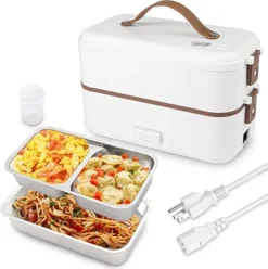 GENERIC Portable Food Warmer, Mini Rice Cooker, 1-3 Layers 800ML Heating Rice Box, Suitable For Home Office School Cooking Food, White (Single Layer) 11 GENERIC Portable Food Warmer, Mini Rice Cooker, 1-3 Layers 800ML Heating Rice Box, Suitable For Home Office School Cooking Food, White (Single Layer) -Kitchen Island Sale 51Ku81VNykL