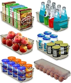 Set Of 6 Fridge Organizer - Includes 6 Refrigerator Organizer Bins (5 Drawers & 1 Egg Holder) - Pantry Organization And Storage Bins For Freezers, Countertops And Cabinets -Kitchen Island Sale 51KzF4RhujL. AC