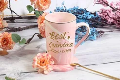 Best Grandma Mug Best Grandma Ever Mug Grandma Gifts Birthday Mothers Day Gifts For Grandma From Granddaughter Grandson Grandchildren Grandkids 14 Ounce Exquisite Box Spoon And Mug Mat Pink -Kitchen Island Sale 51LEglzjhmL