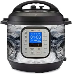Wrap For Instant Pot Accessories 6 Quart Duo60 Cover Sticker | Wraps Fit InstaPot Duo 60 6 Quart ONLY | Black White Marble Swirl -Kitchen Island Sale 51LF47kgNnL. AC