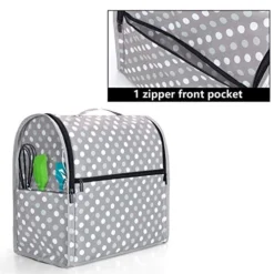 Luxja Dust Cover For 6-8 Quart KitchenAid Mixers (with Clear Side Zipper Pockets), Dust Cover With Top Handle For 6-8 Quart Stand Mixers And Extra Accessories, Gray Dots -Kitchen Island Sale 51LIP7sPMhL