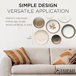 10-14 Inch Brass Plate Wire Wall Plate Hanger