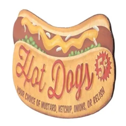 Hot Dogs Embossed Metal Sign - Vintage Diner Hot Dog Sign For Kitchen Or Man Cave