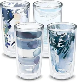 Tervis Kelly Ventura Crystal True Blue Collection Made In USA Double Walled Insulated Tumbler Travel Cup Keeps Drinks Cold & Hot, 16oz 4pk, Assorted -Kitchen Island Sale 51MCyUz9DHL. AC